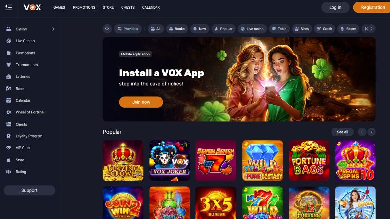 Vox Casino screenshot